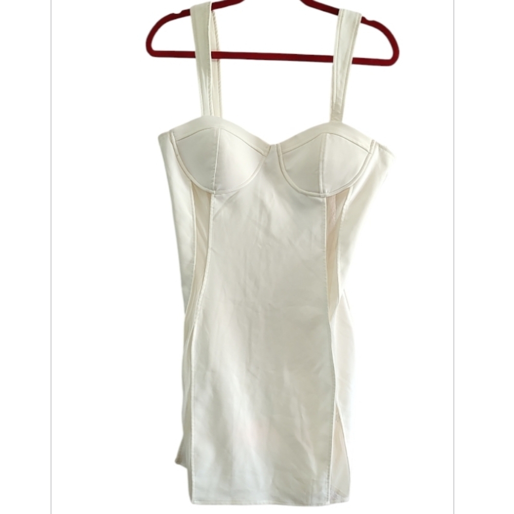 Forever 21 Cream Bustier Slip Dress